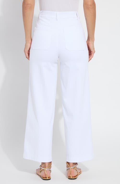 Lyssé Mallory Sailor High Waist Wide Leg Jeans In White In White