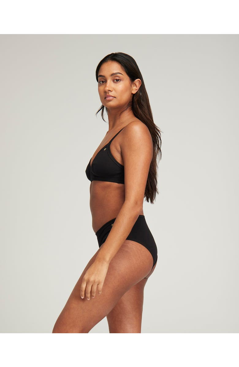 Nudea The Organic Cotton Easy Does It Bralette, Alternate, color, Black