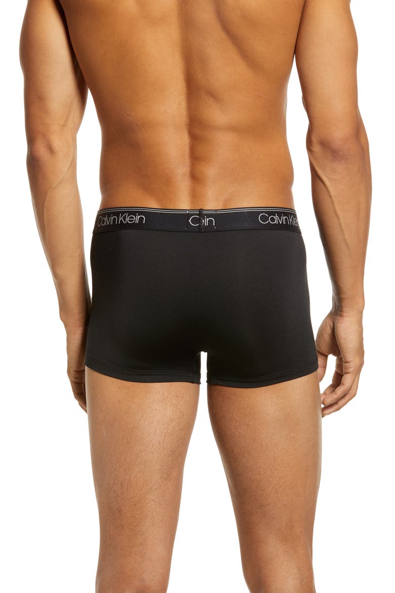 3-Pack Low Rise Microfiber Stretch Trunks, Alternate, color, BLACK