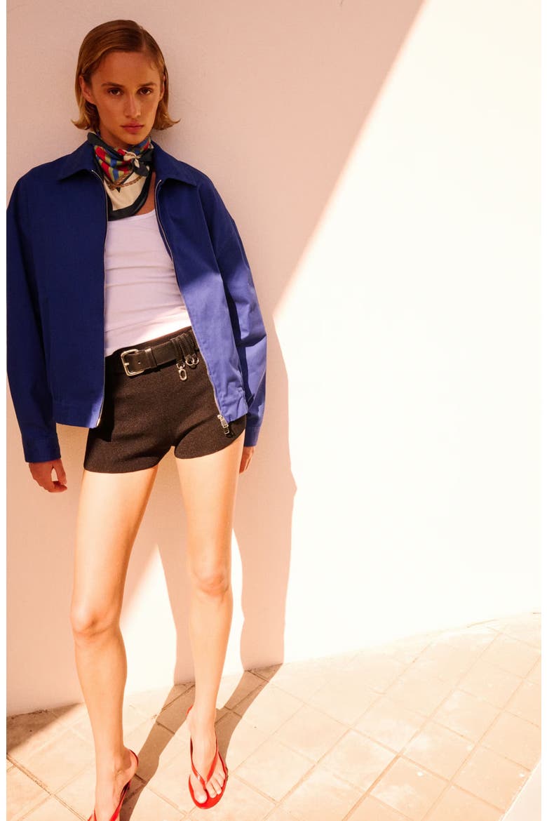 Starring Hailey Bieber Temaki High Waist Shorts, Alternate, color, BLACK