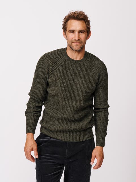 Ray Fisherman Rib Crew Neck Sweater