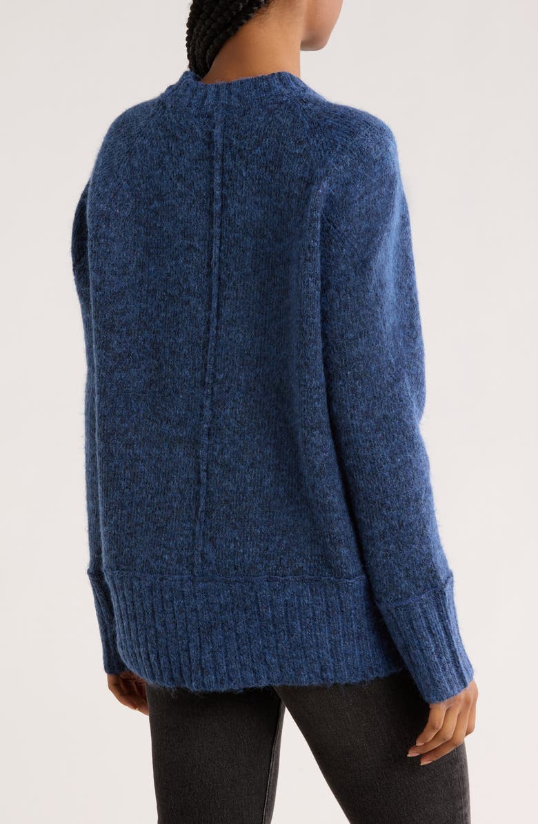 INTERNATIONAL DESIGNER Crewneck Pullover Sweater, Alternate, color, Blue Mel