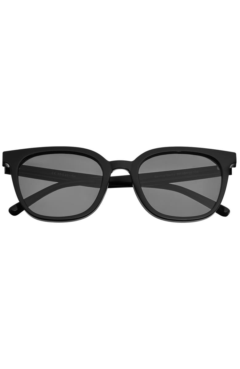 BERTHA Betty Polarized Sunglasses, Alternate, color, Black/Black