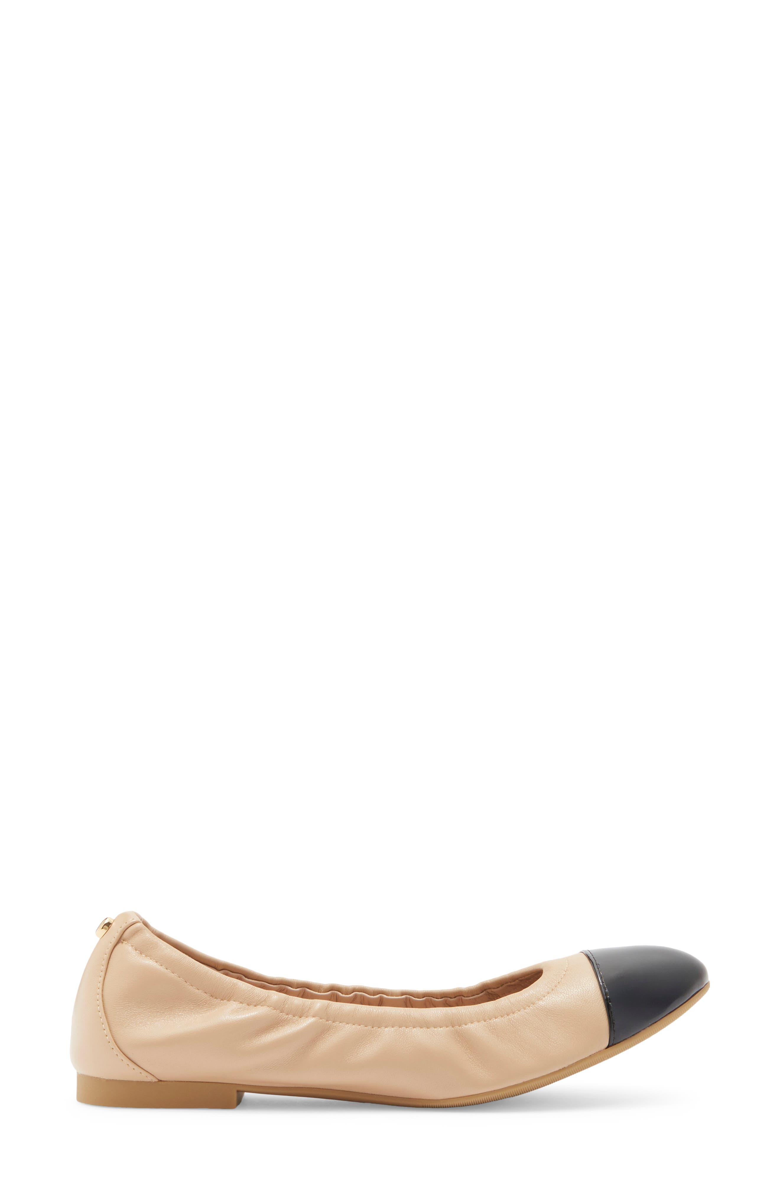 Gabby Foldable Ballet Flat, Alternate, color, GOLDEN BEIGE/BLACK