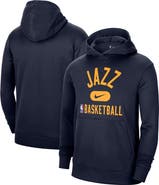 Nike Men's Nike Navy Utah Jazz 2021-2022 Spotlight On Court Performance Practice Pullover Hoodie
