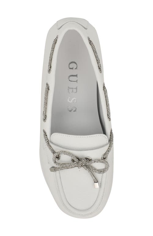 Guess Lavonta Boat Shoe In White