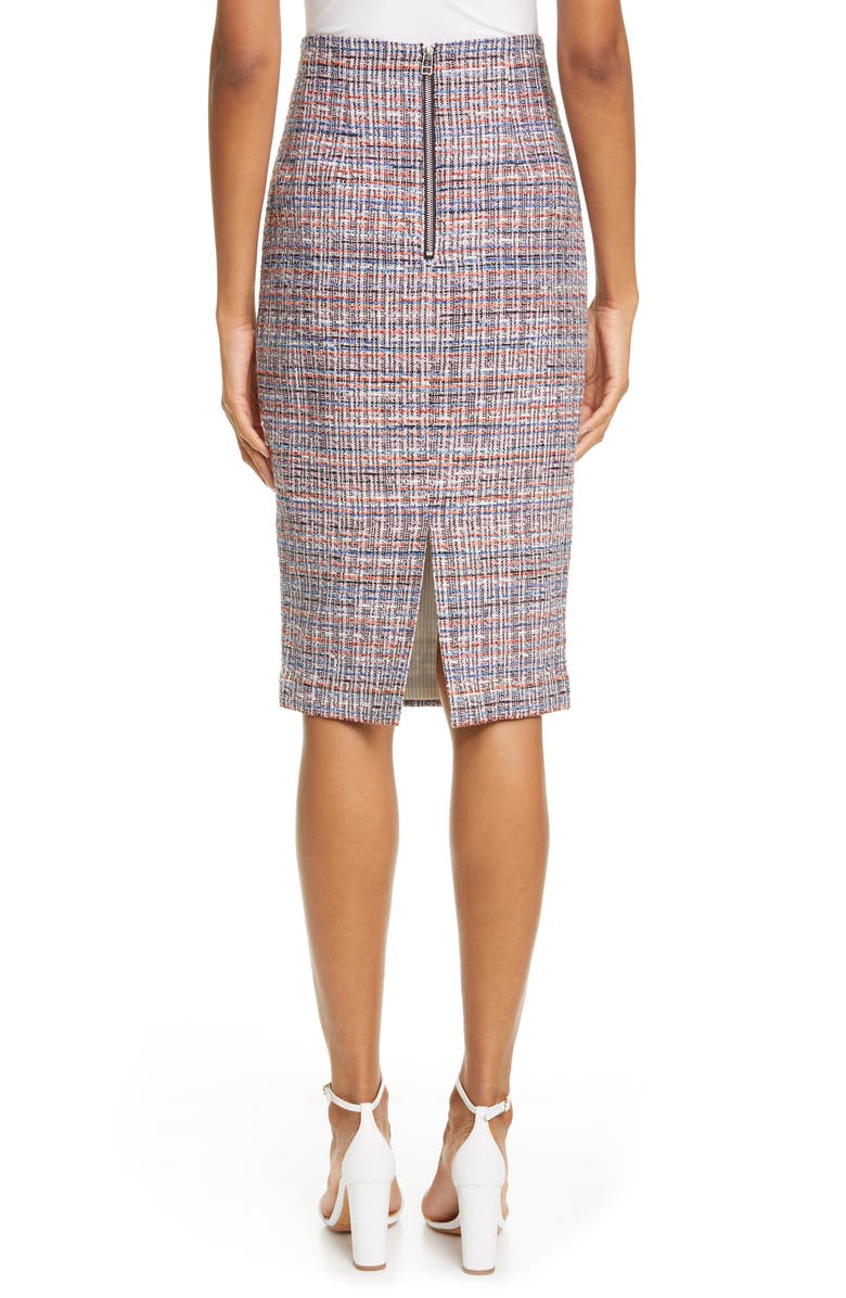 Veronica Beard Joda Tweed Pencil Skirt, Alternate, color, 