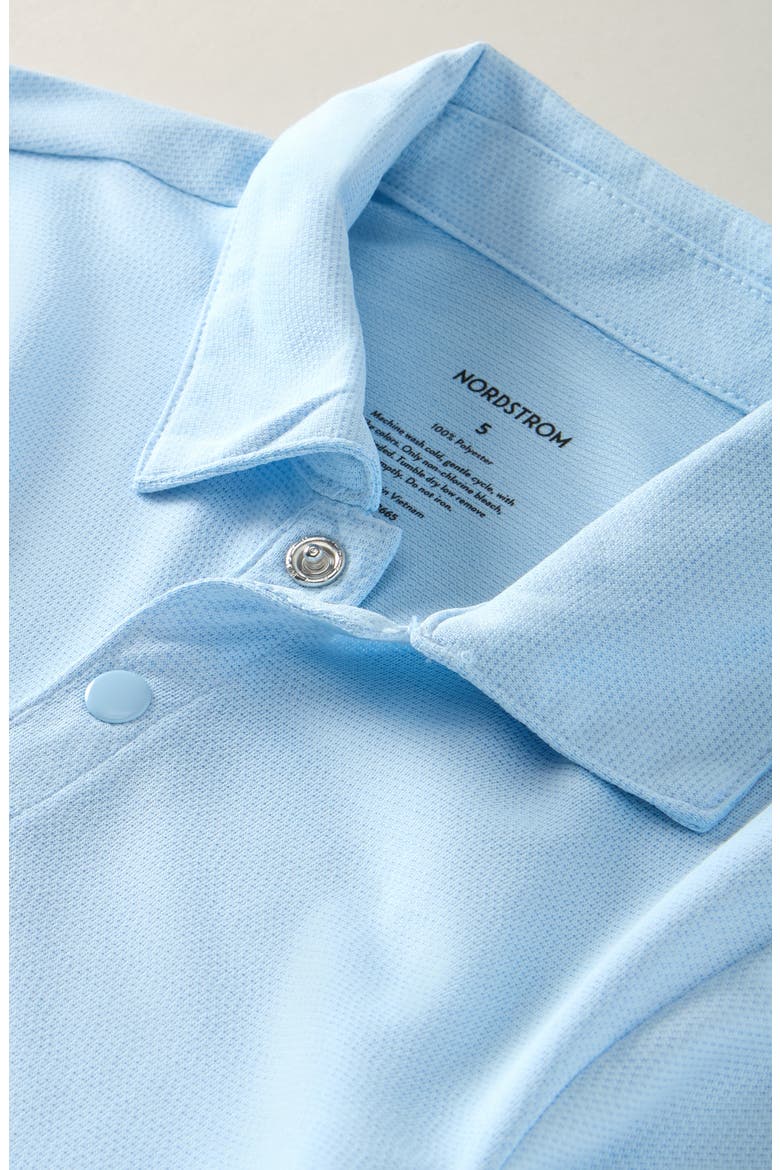 Kids' Performance Polo, Alternate, color, BLUE THREAD