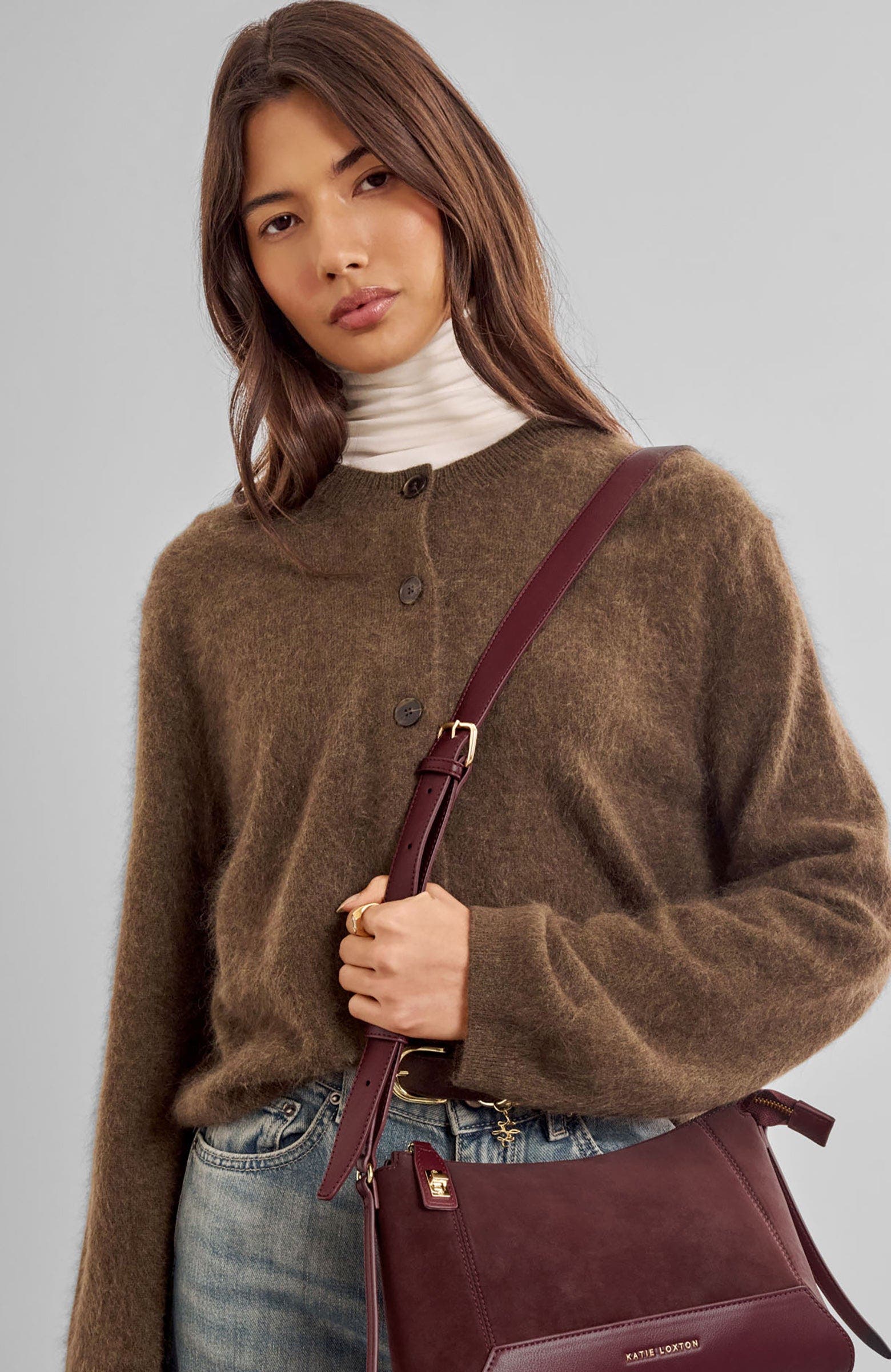 Charlbury Crossbody Bag, Alternate, color, Cherry Suedette / Cherry