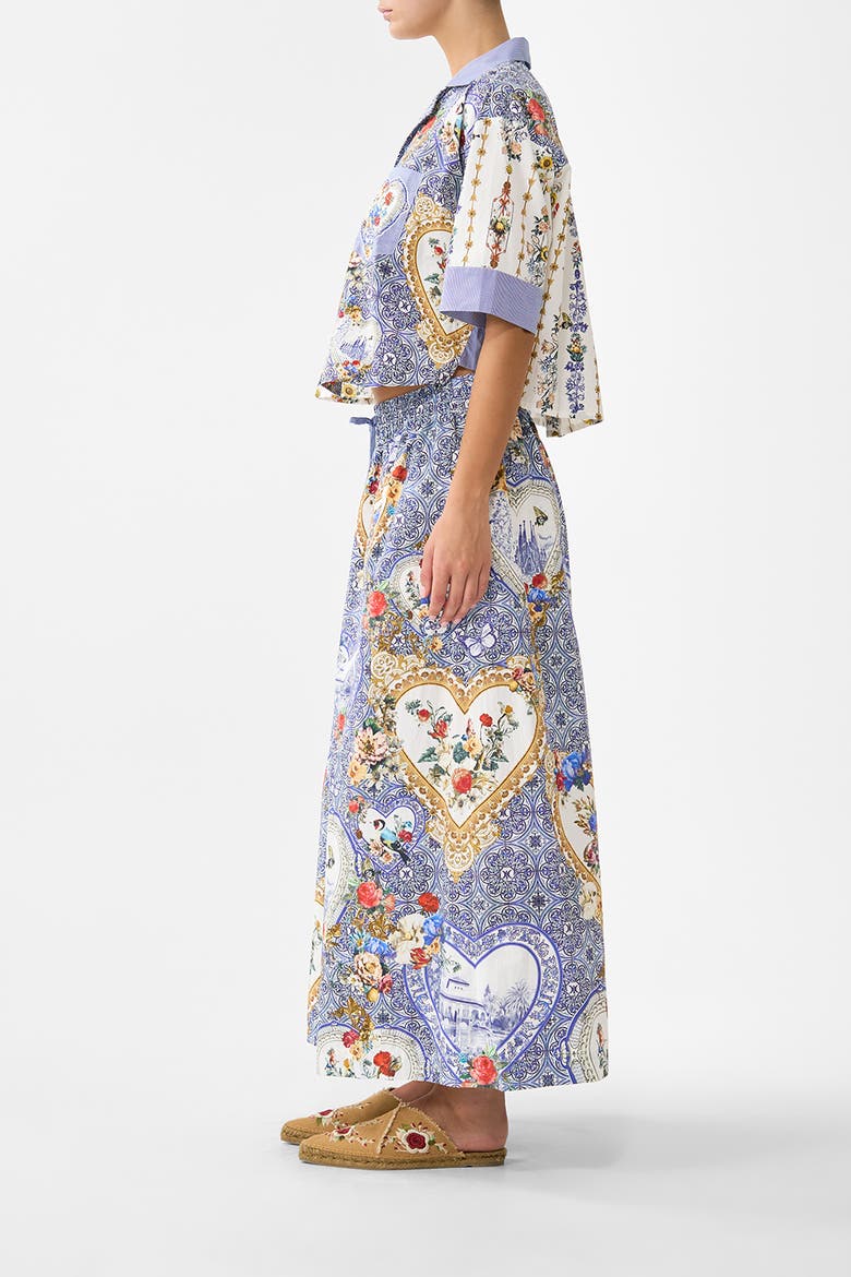 Cropped Camp Collar Blouse, Alternate, color, The Pottery Parlour