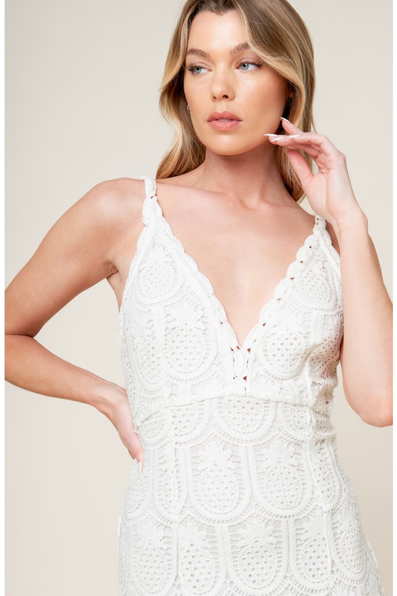 Pineapple Lace Maxi Dress, Alternate, color, OFF WHITE