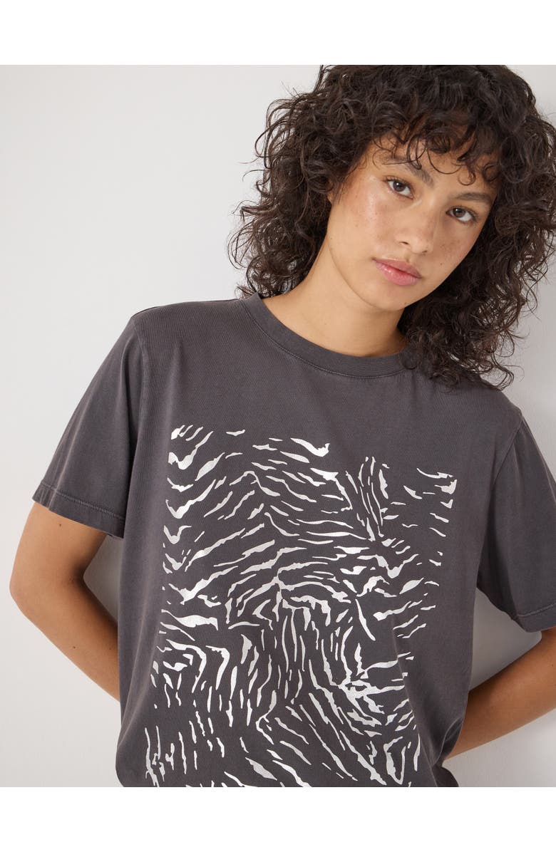 Hush Metallic Graphic T-Shirt, Alternate, color, Charcoal Grey