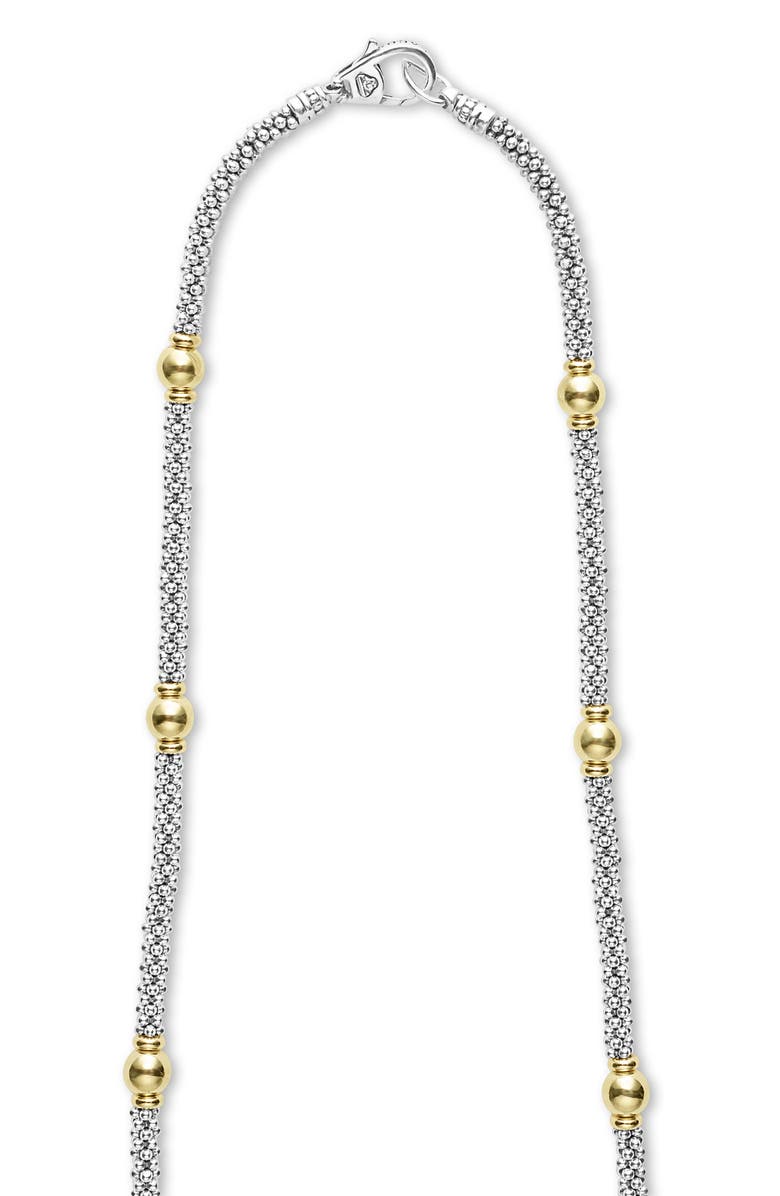 LAGOS Signature Caviar Bead Station Necklace, Alternate, color, Two-Tone