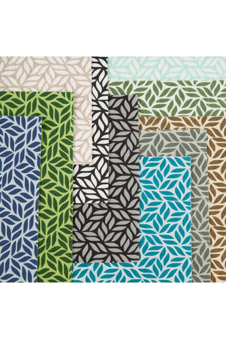 Abstract Leaf Print Reusable Shelf Liner Set/2, Alternate, color, Gray
