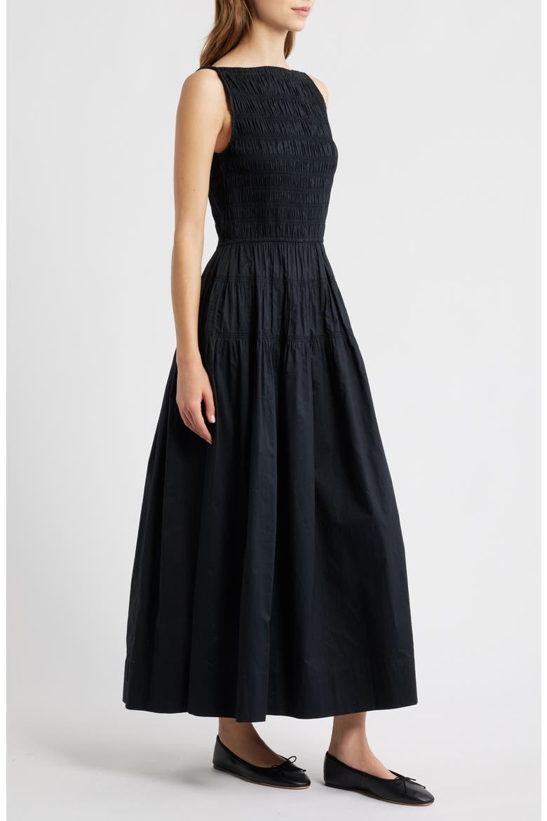 Melie Boat Neck Dress, Alternate, color, BLACK