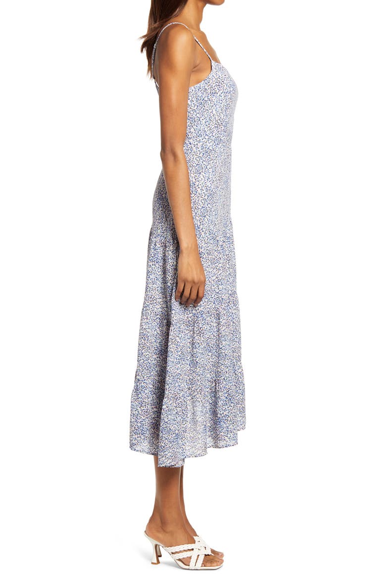 Mini Dot Asymmetric Dress, Alternate, color, BLUE MULTI MINI DOT