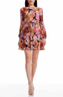 Dress the Population Aulani Floral Long Sleeve Minidress
