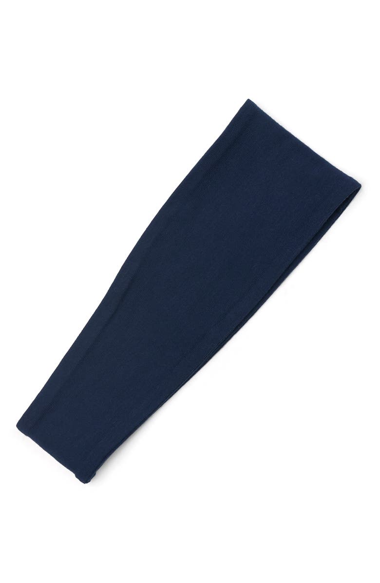 Naked Wardrobe Butter Knit Headband, Main, color, Navy Blue