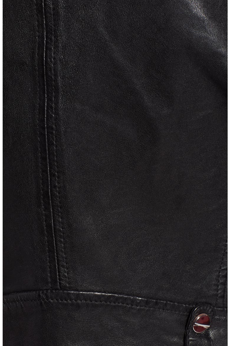 Crop Biker Jacket, Alternate, color, BLACK