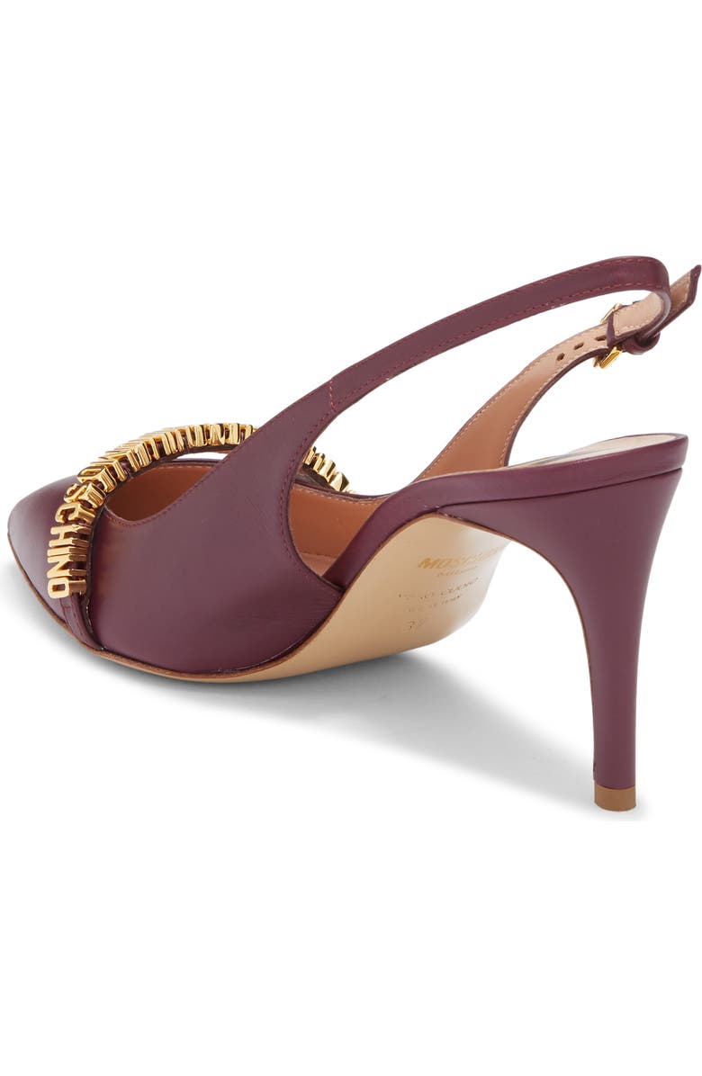 Moschino Logo Slingback Pump, Alternate, color, Raspberry