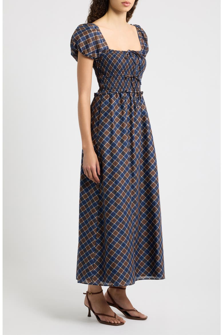 The Aster Plaid Cotton Nap Dress, Alternate, color, WILSHIRE PLAID CHOC