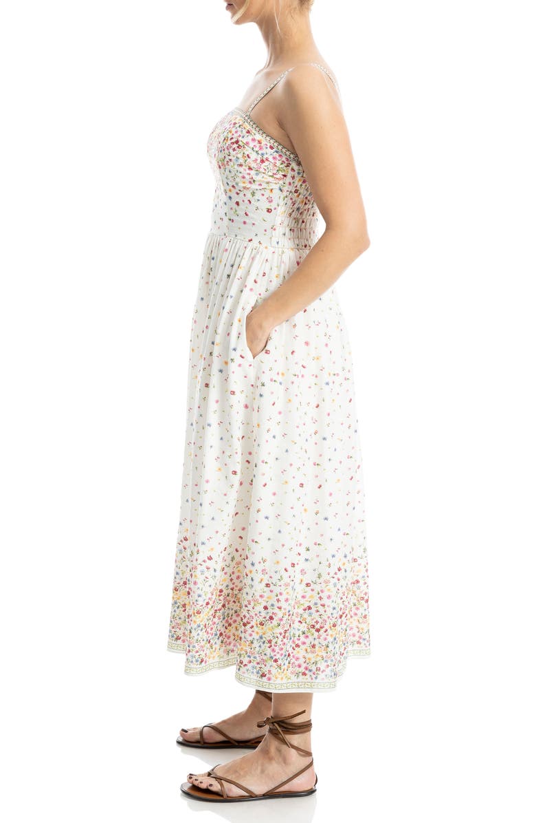MAX STUDIO Square Neck Midi Dress, Alternate, color,