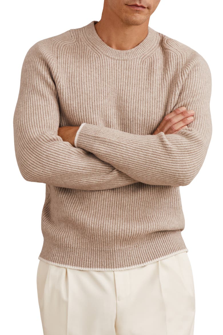 Crammond Rib Sweater, Main, color, OATMEAL BROWN