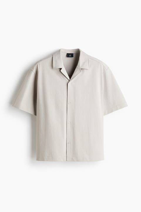Relaxed Fit Textured Resort Shirt