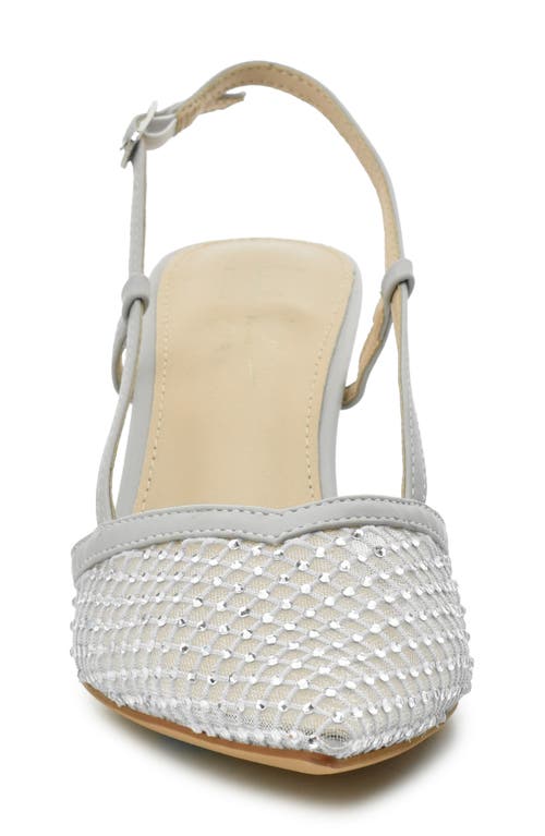 NICOLE MILLER NICOLE MILLER RHINESTONE MESH SLINGBACK PUMP