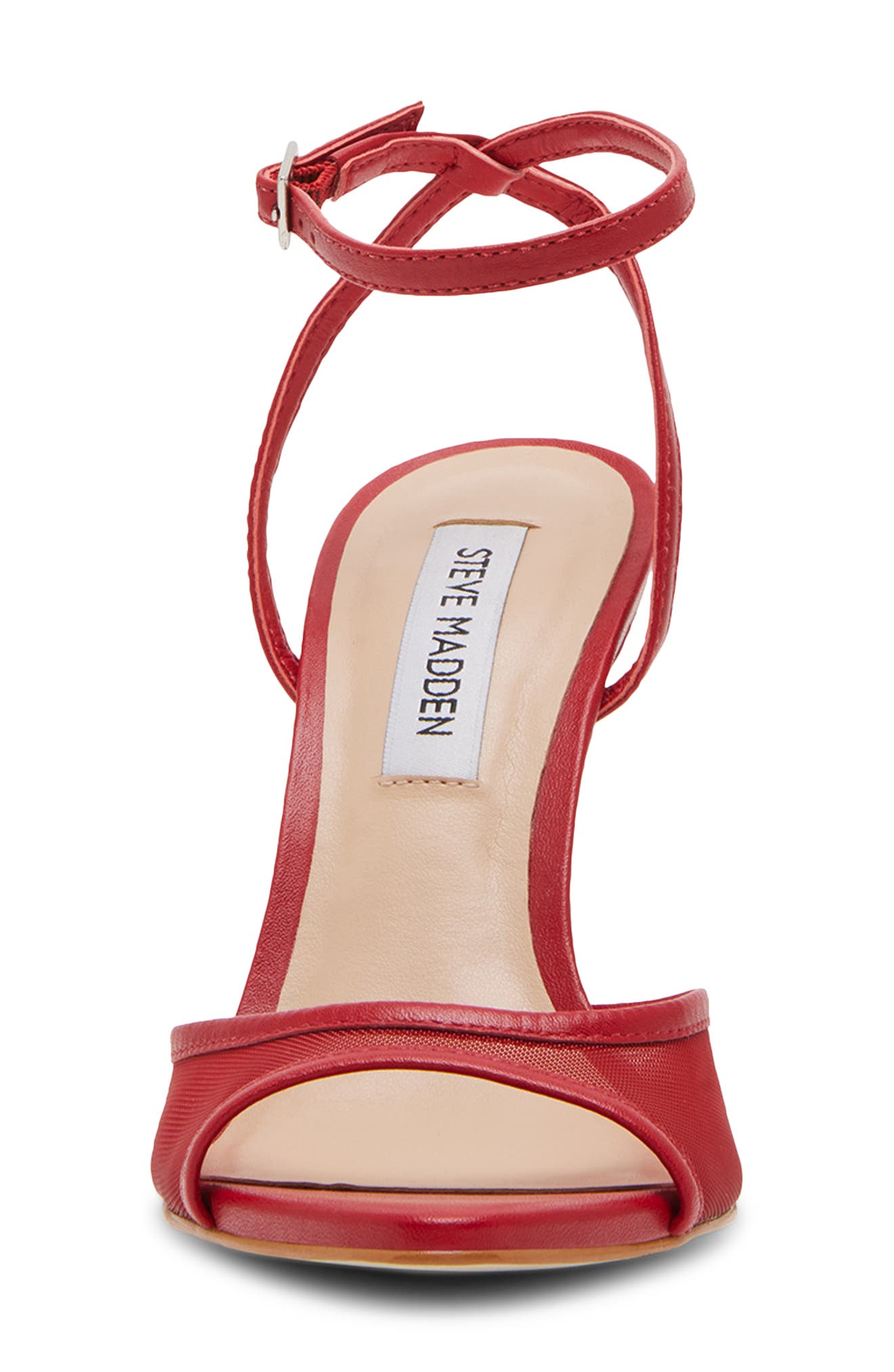Beki Ankle Strap Pointed Toe Sandal, Alternate, color, RED