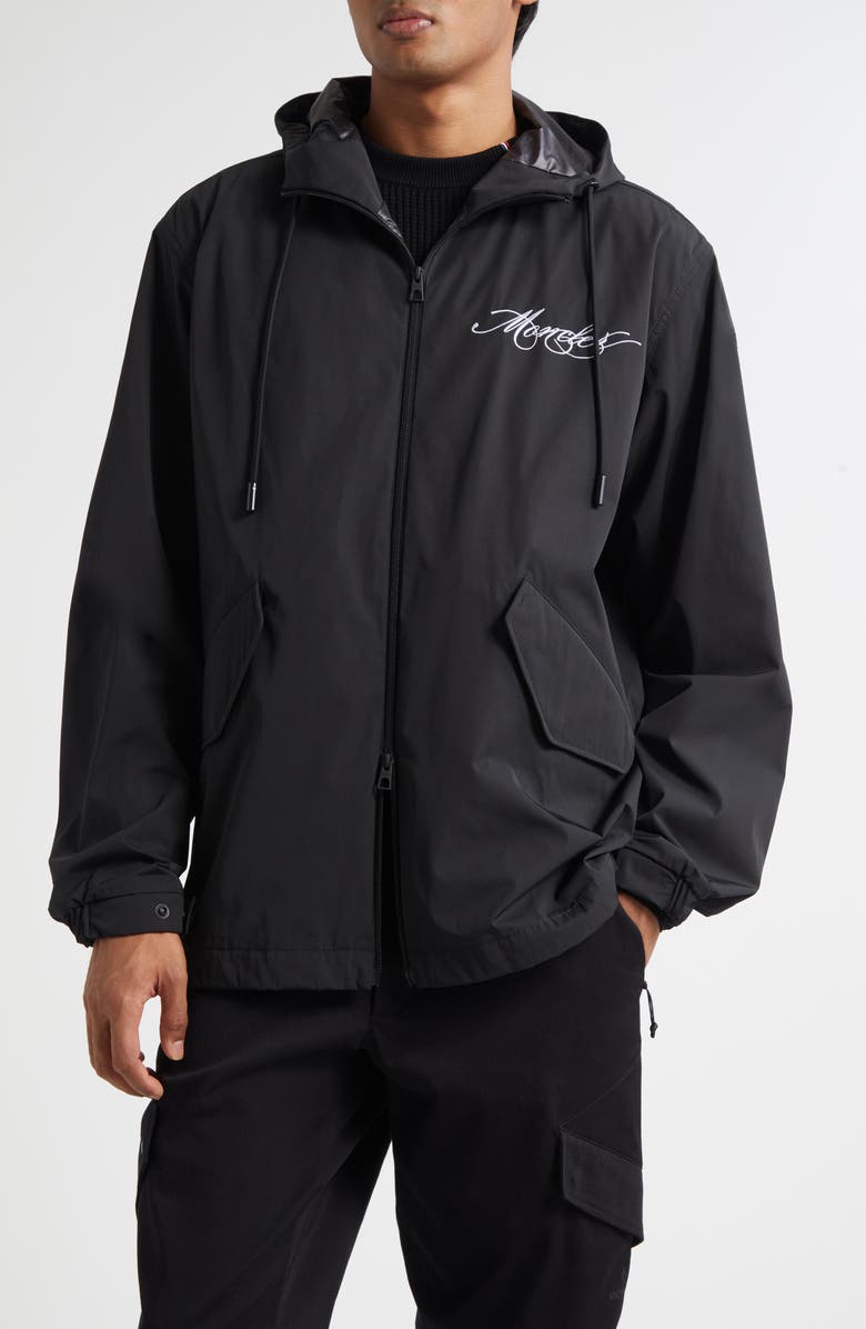 Moncler Iraclia Hooded Jacket, Main, color, Black