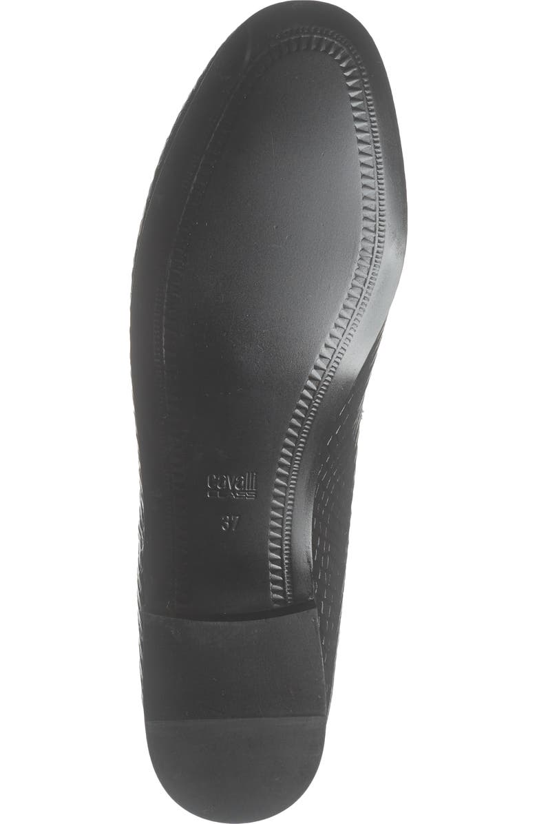 Roberto Cavalli Snake Ornament Loafer, Alternate, color, Black