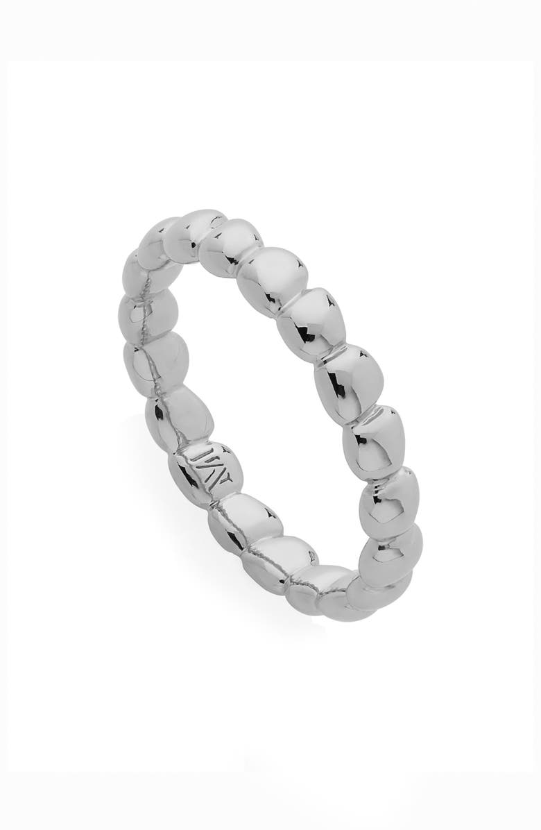 Monica Vinader Nura Teardrop Eternity Ring, Main, color, Silver