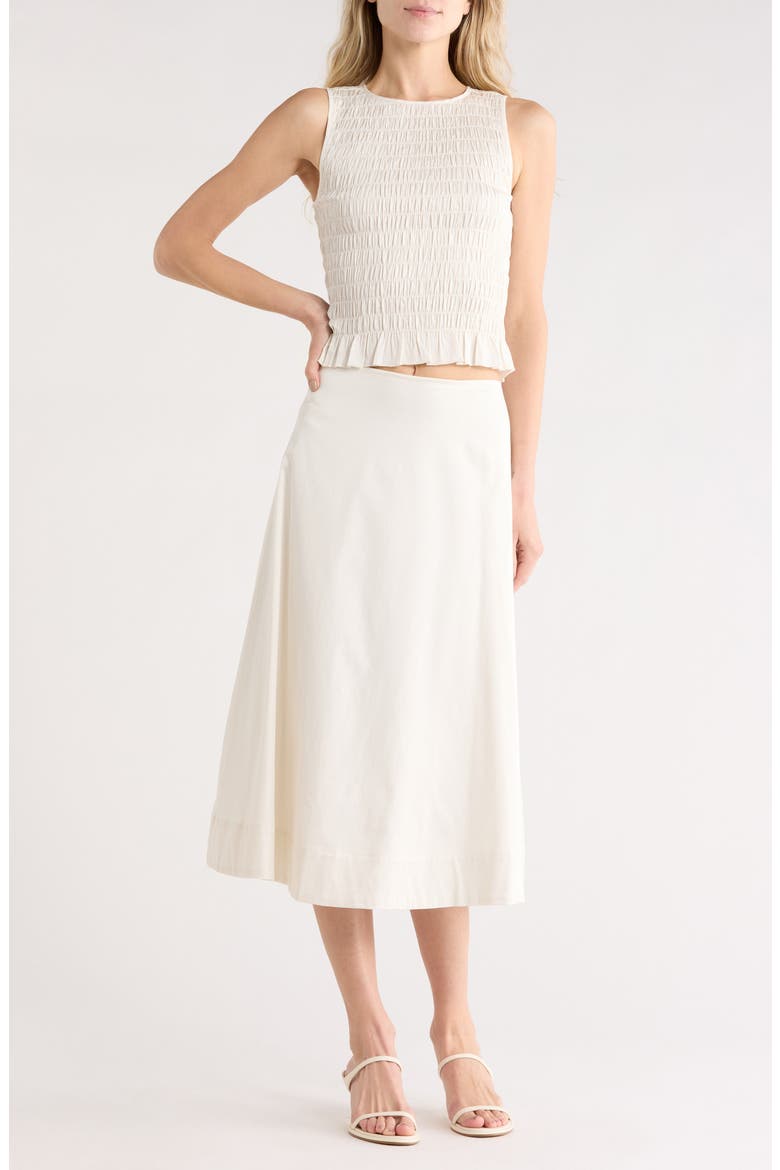 Smocked Tank & Maxi Skirt Set, Main, color, IVORY