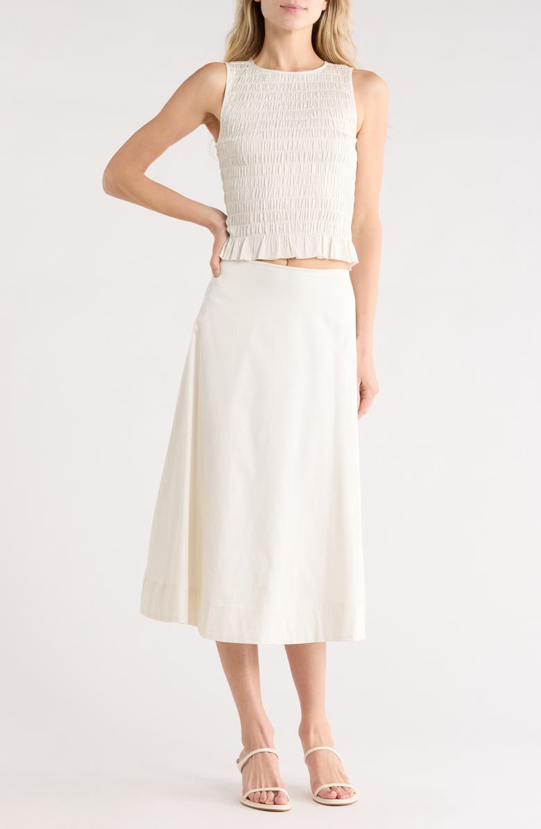 EDIT by JASON WU Smocked Tank & Maxi Skirt Set, Main, color, Ivory