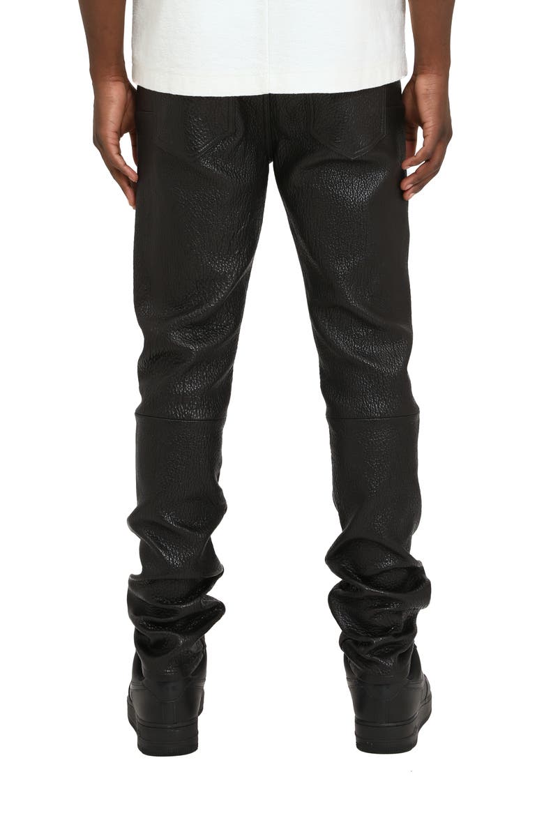 PURPLE BRAND Stretch Leather Skinny Fit Pants, Alternate, color, Black