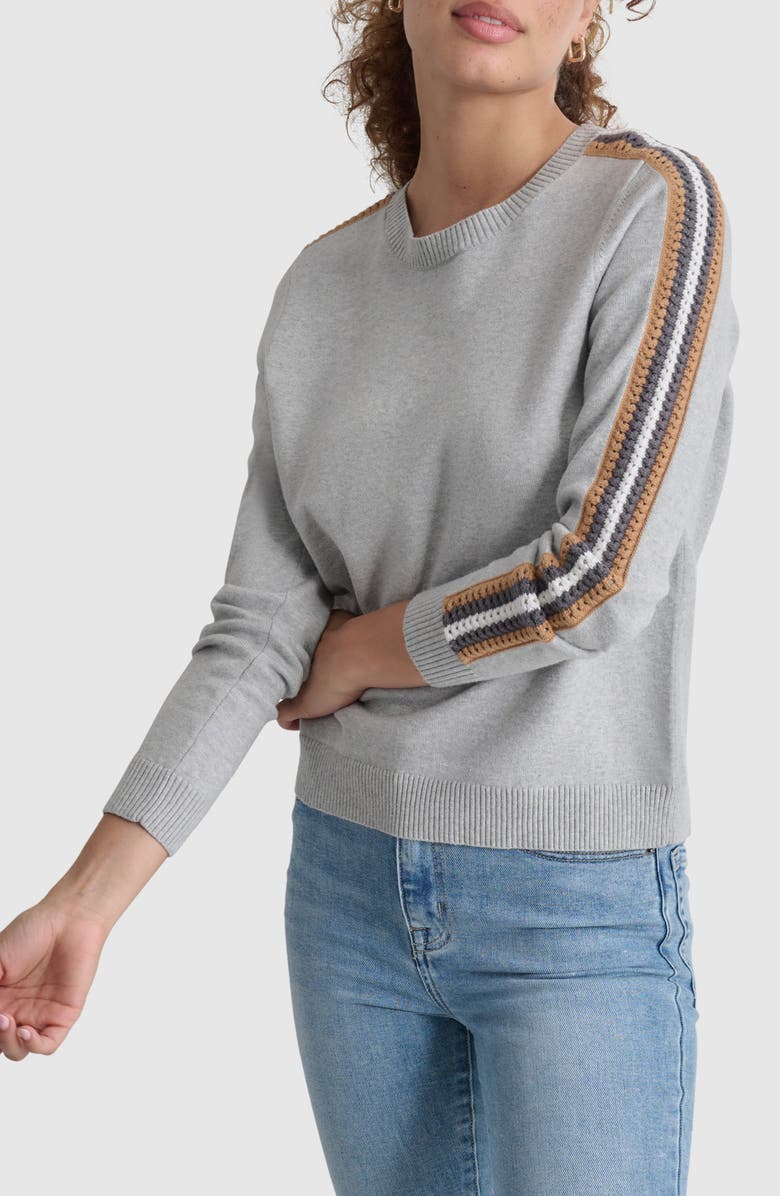 DKNY Pointelle Knit Crew Sweater, Main, color,