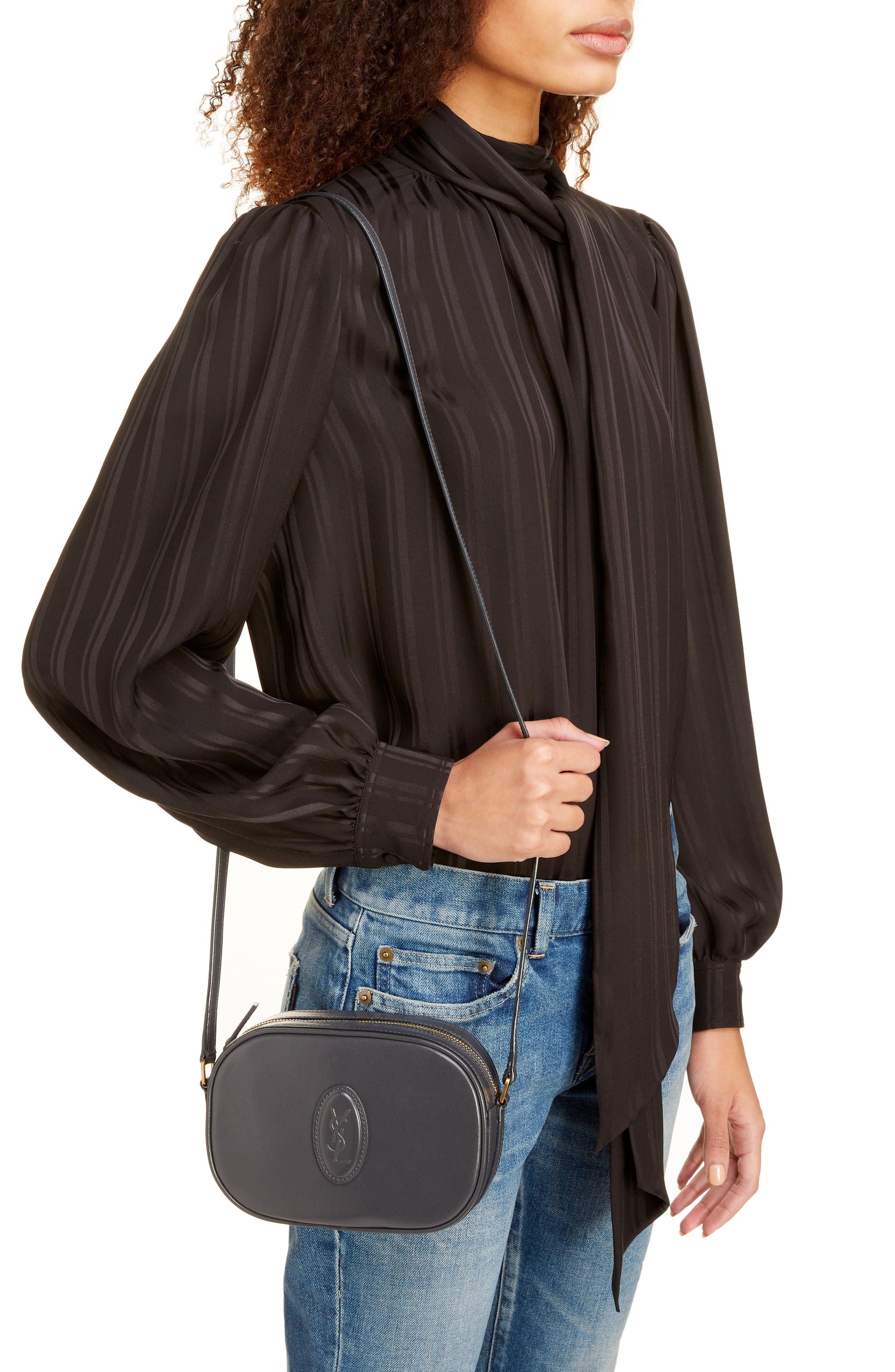 Saint Laurent Le 61 Leather Camera Bag, Alternate, color, 