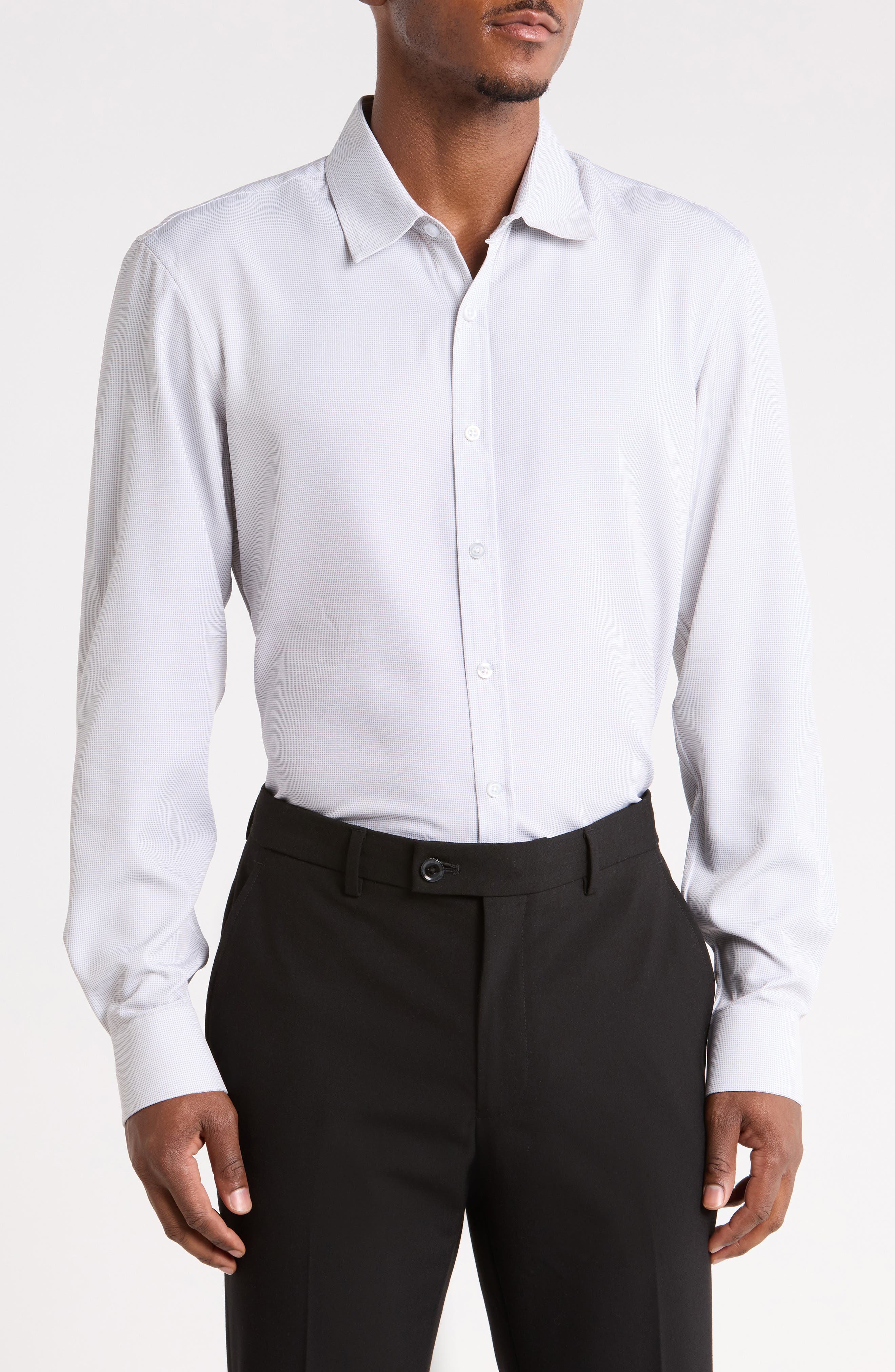 Printed Performance Stretch Long Sleeve Shirt