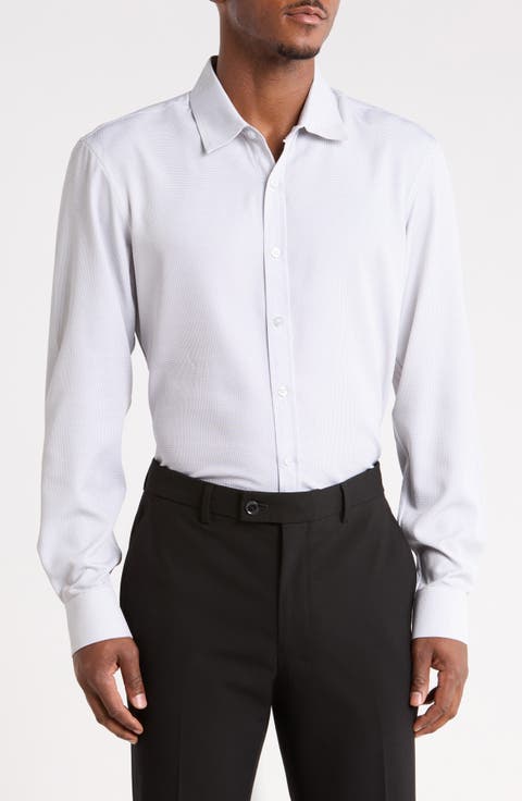 Printed Performance Stretch Long Sleeve Shirt