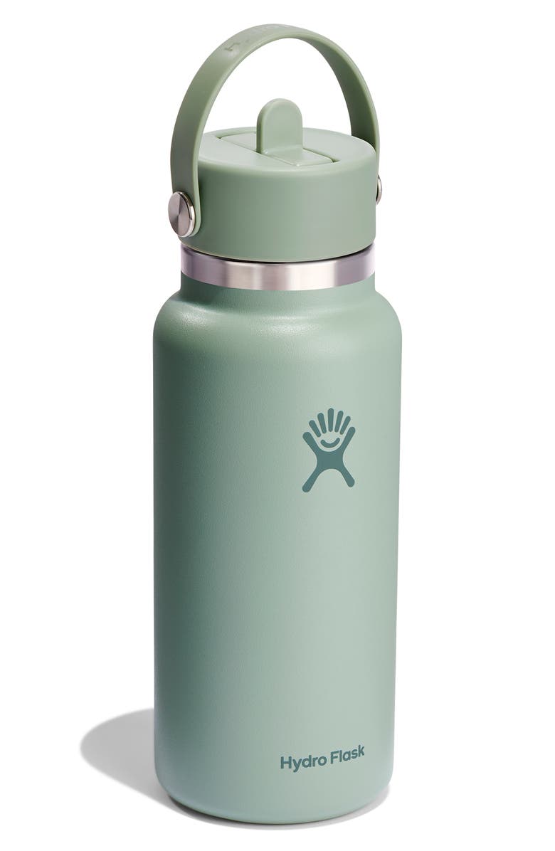Hydro Flask 32-Ounce Wide Mouth Flex Straw Cap Water Bottle, Alternate, color, Agave