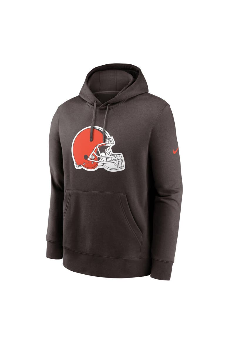 Men's Nike Brown Cleveland Browns Club Logo Pullover Hoodie, Alternate, color, Brown