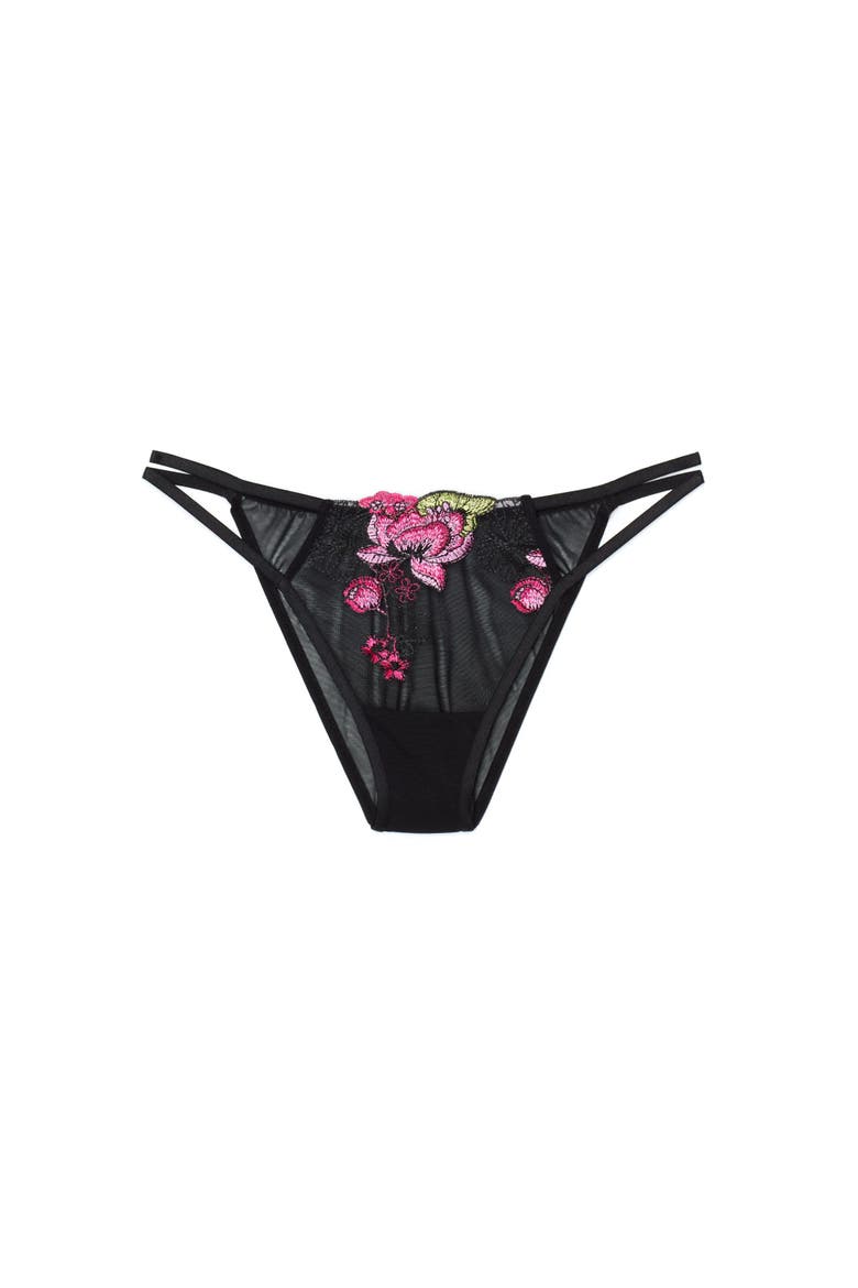 Jayda Brazilian Panties, Alternate, color, Floral pink