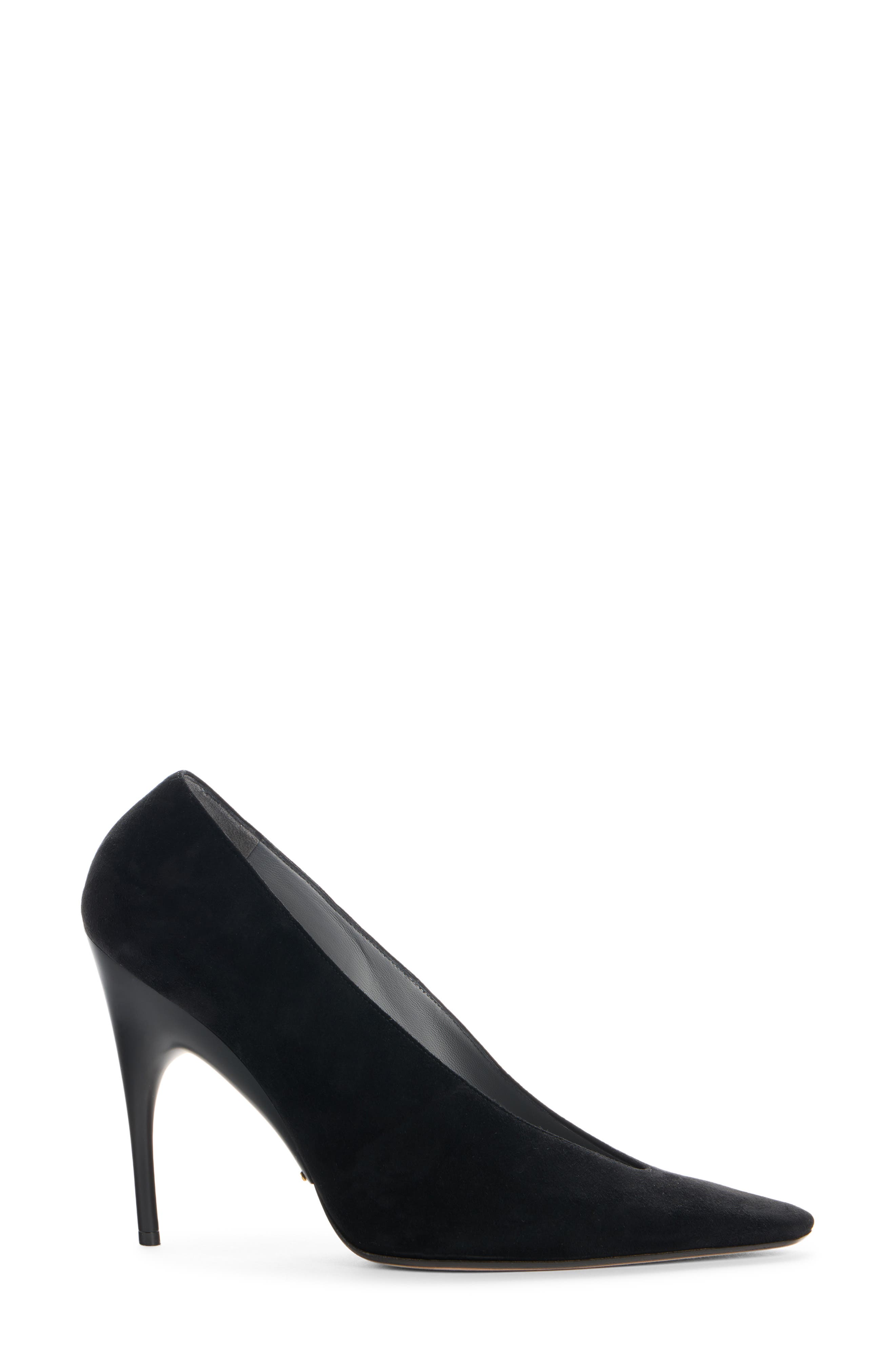 Balenciaga Duchesse Pointed Toe Pump, Alternate, color, Black