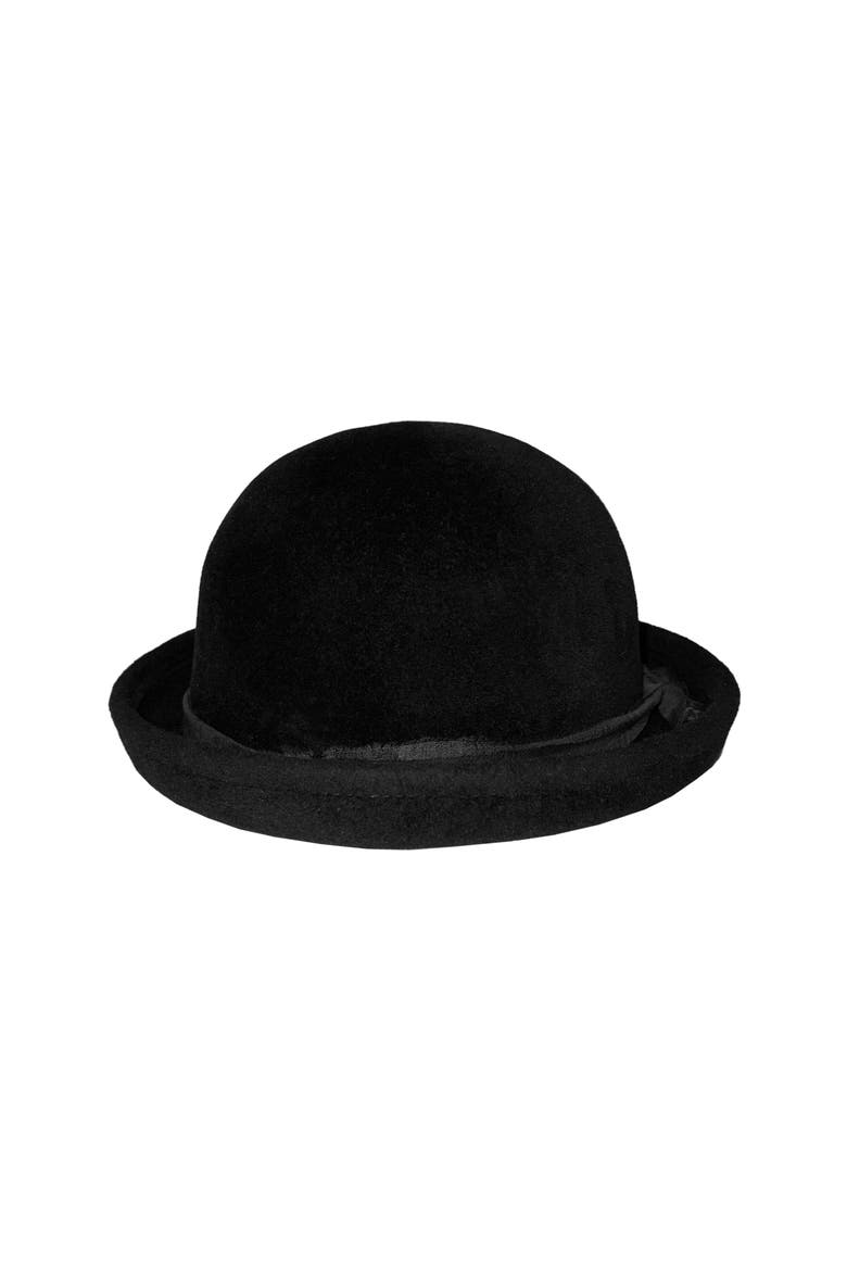 Minnie Felt Bowler Hat, Alternate, color, Black