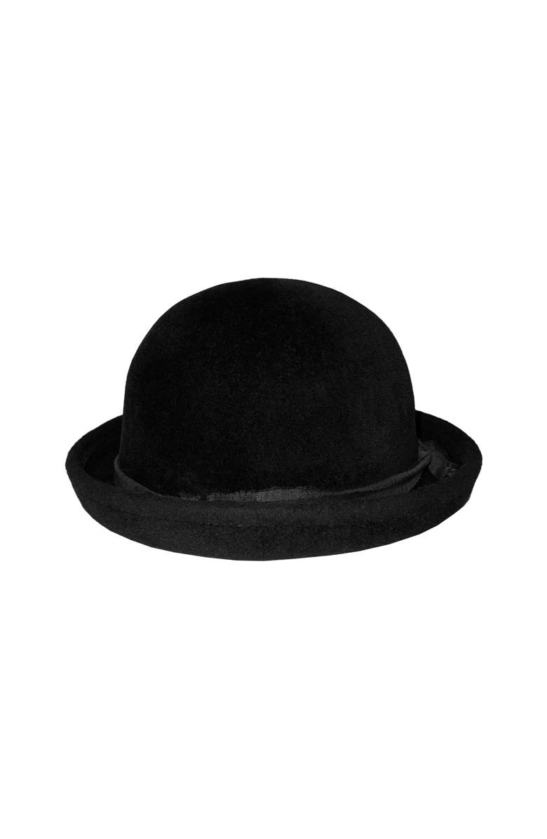 Binata Millinery Minnie Felt Bowler Hat, Alternate, color, Black