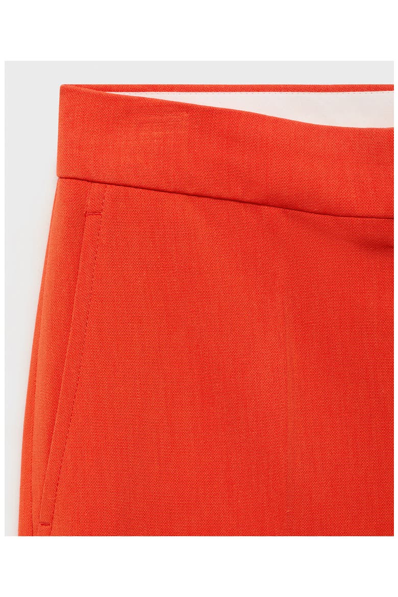 Pleated Straight Leg Pants, Alternate, color, CORAL RED