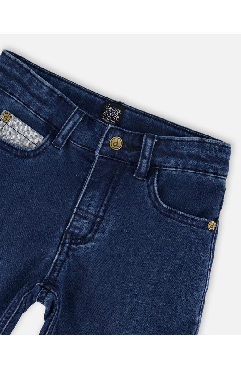Deux par Deux French Terry Pants with Contrasting Patch, Alternate, color, Blue Denim