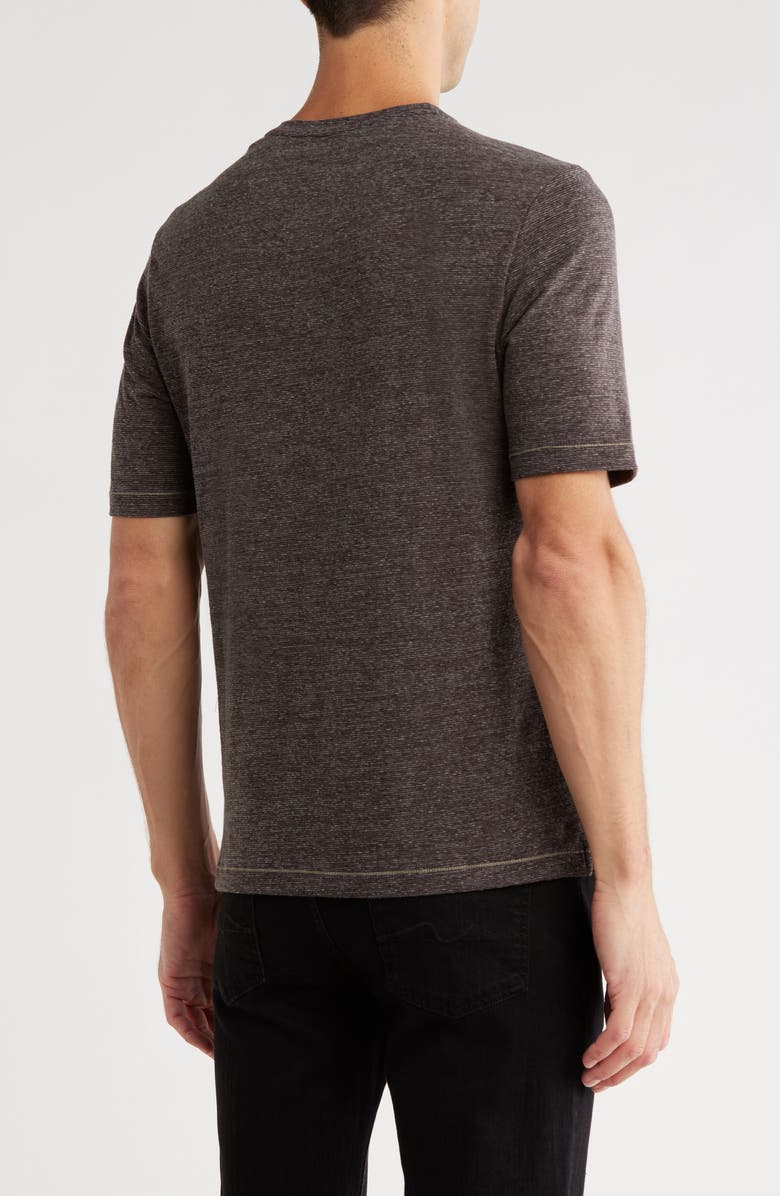 NICOBY V-Neck Slubbed T-Shirt, Alternate, color, Brown
