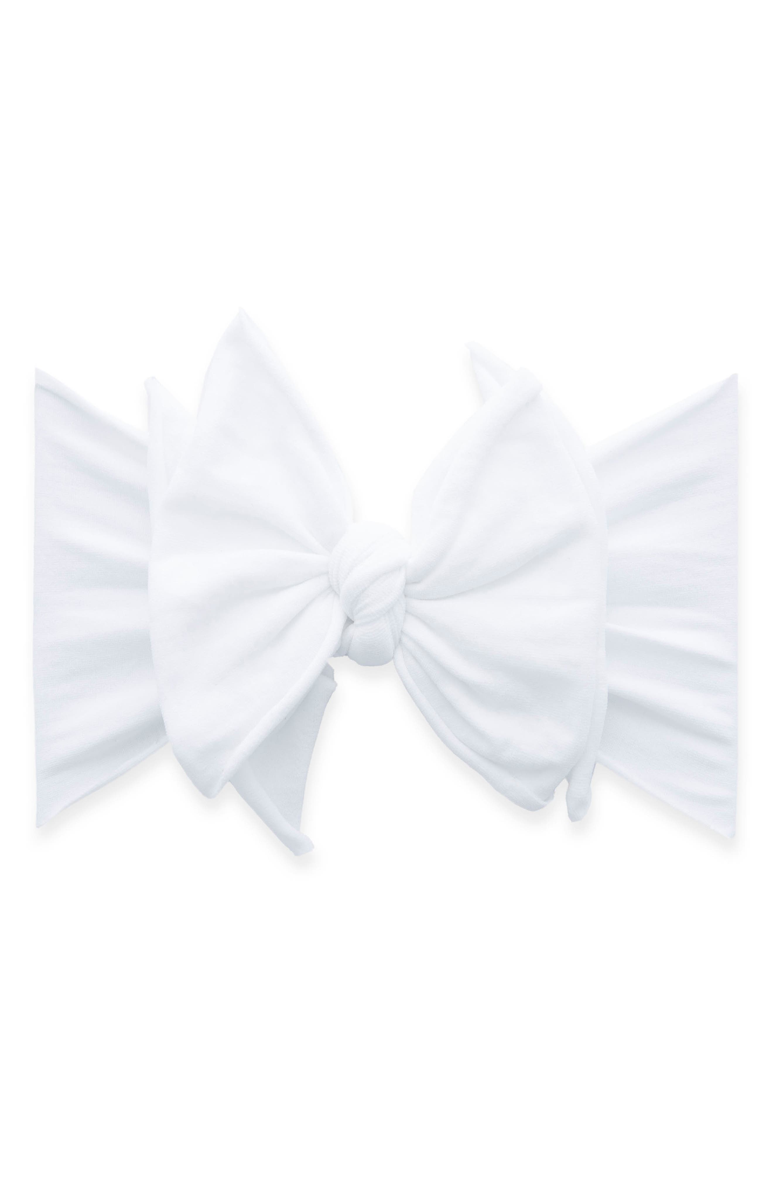Baby Bling Fab-Bow-Lous Headband in White 